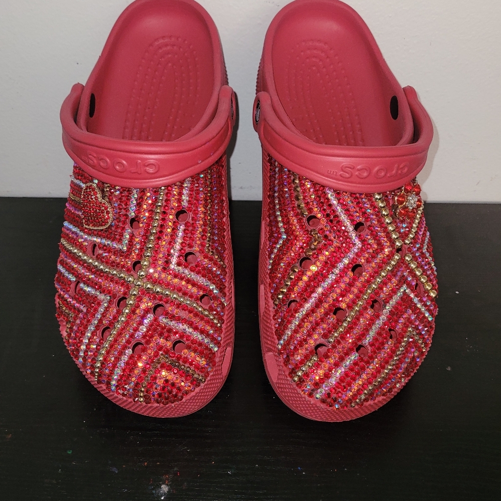 Custom Red CROCS